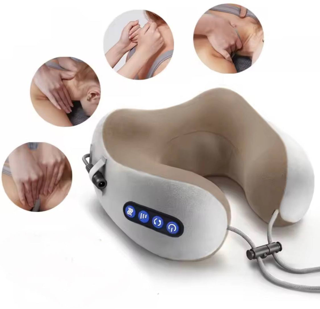 Massage pillow with control panel on a white background